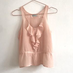 U.O Kimchi Blue Size XS Pink Sleeveless Silk Top